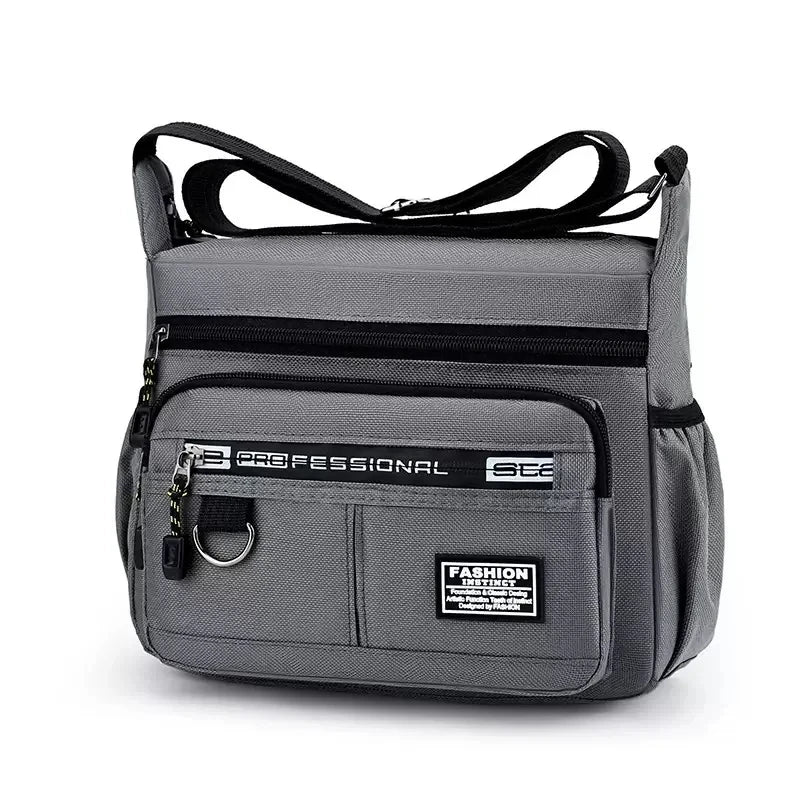 Men Crossbody Bag Single Shoulder Bags Big Capacity Commuter Storage Bag Fashion Multi-Pockets Business Travel Crossbody Bags