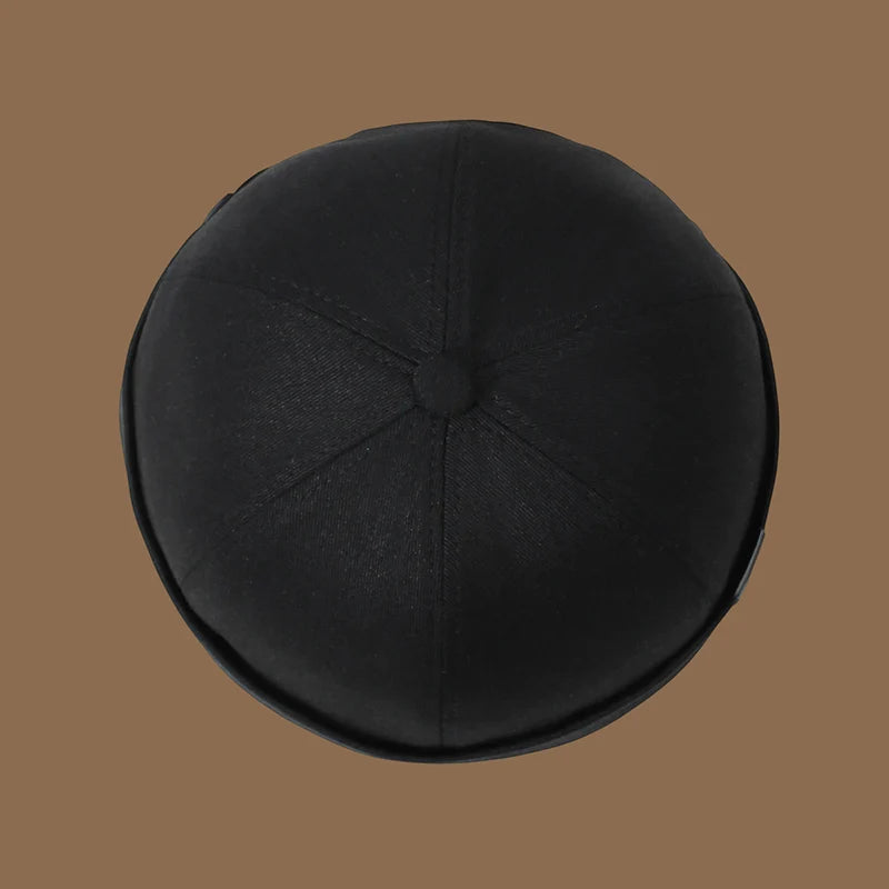 Men's and women's artistic street dance minimalist trendy hat new brimless melon skin hat Spring and Autumn landlord hat Hip