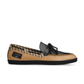 Farrah Collection tan and black low-top sneaker