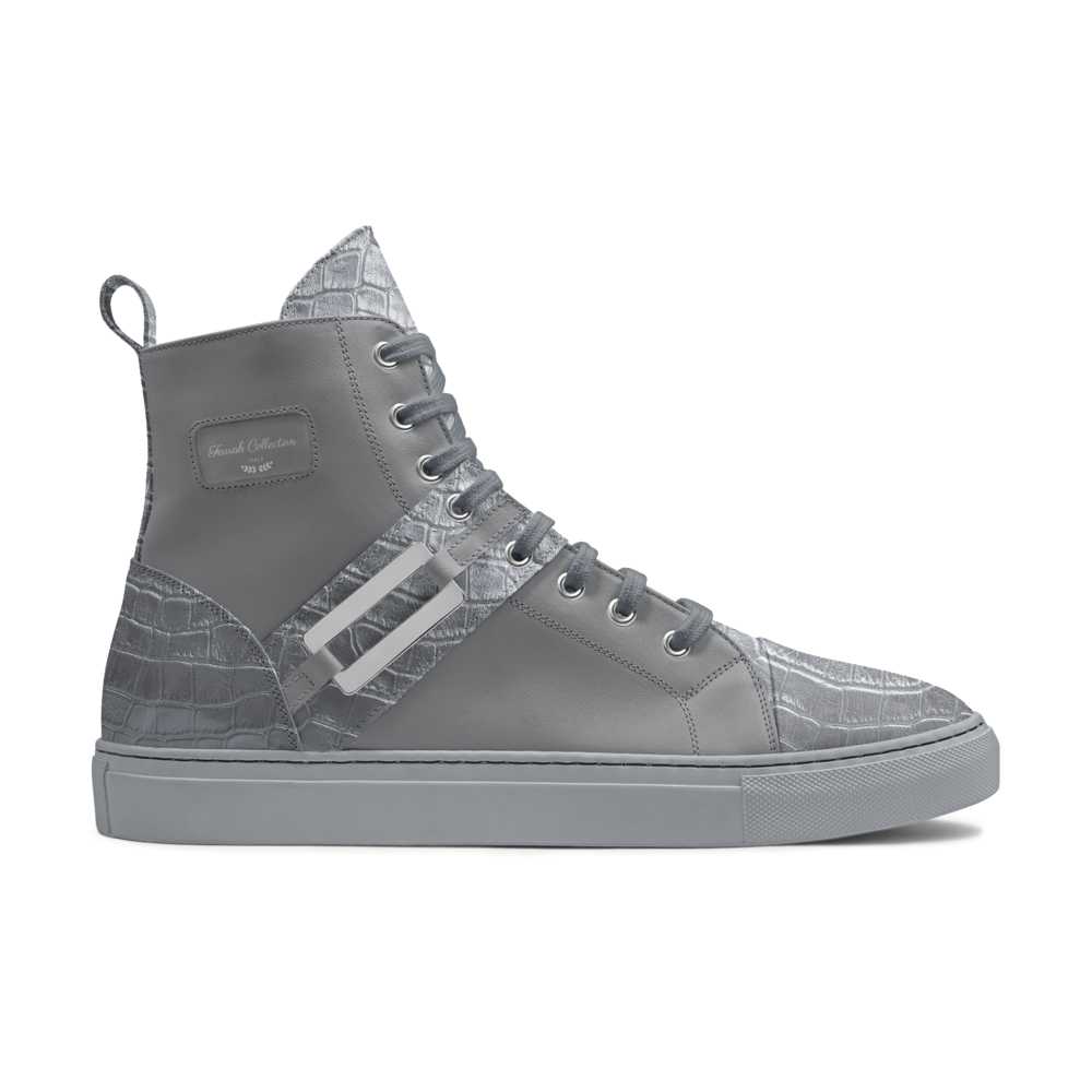Farrah Collection gray high-top sneaker
