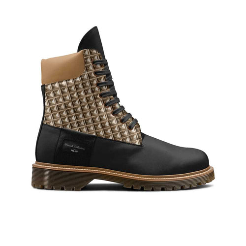 Farrah Collection black and tan high-top sneaker