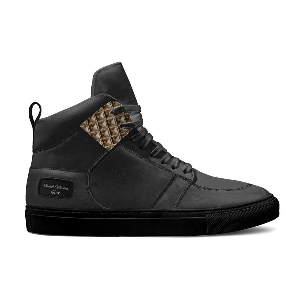 Farrah Collection black and gold high-top sneaker
