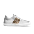 Farrah Collection white and gold low-top sneaker