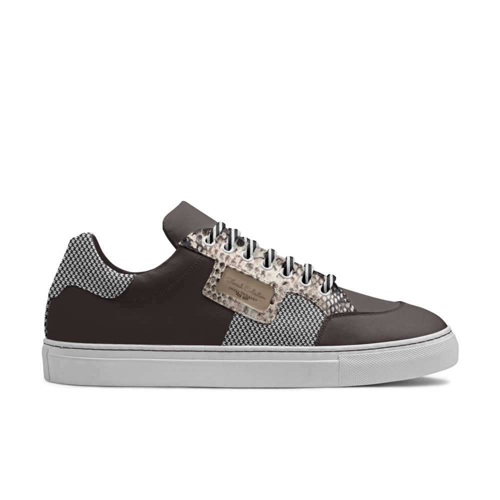 Farrah Collection Graphite and Silver Low-Top Sneaker