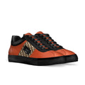 Farrah Collection Orange and Black Studded Low-Top Sneaker